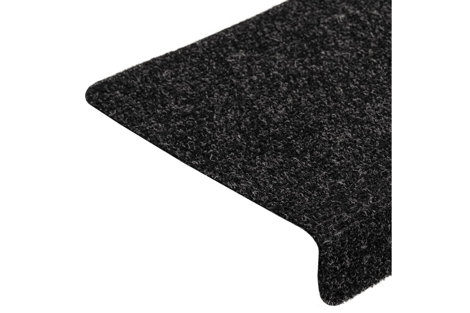 vidaXL Stair Mats 10 Pcs Black 65x21x4cm Needle Punch-5