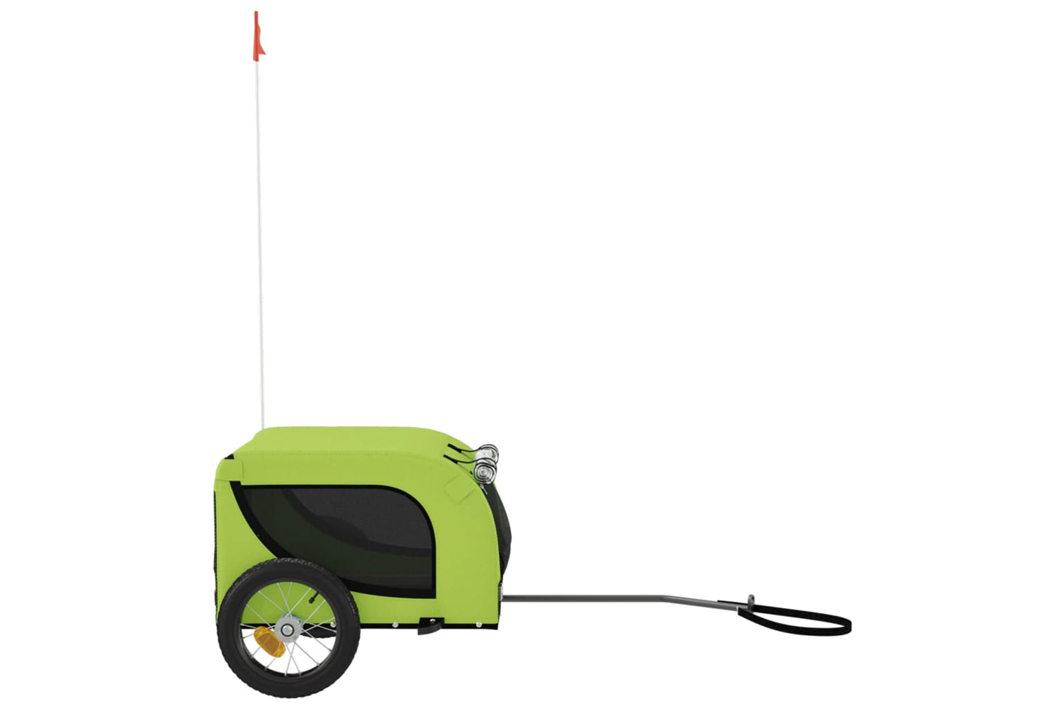 Vidaxl 93997 Pet Bike Trailer Green And Black Oxford Fabric And Iron-4