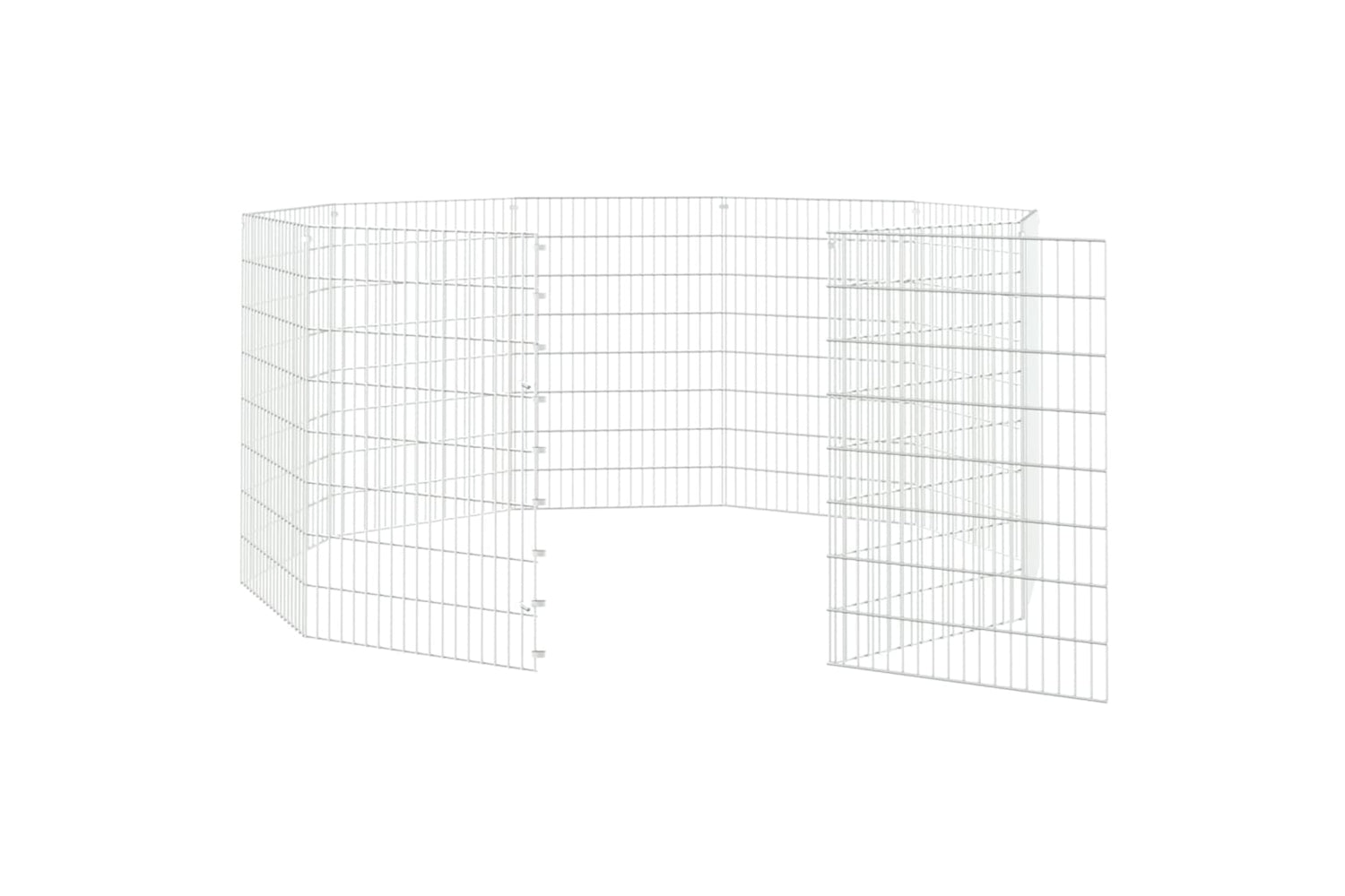 Vidaxl Free Range Animal Enclosure 10-panel 54x80 Cm Galvanised Iron-4