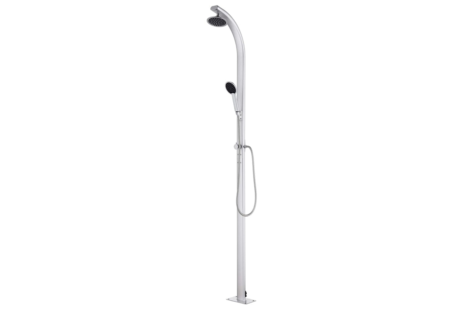 vidaXL 3070796 Garden Shower With Grey Base 220cm Aluminium-3