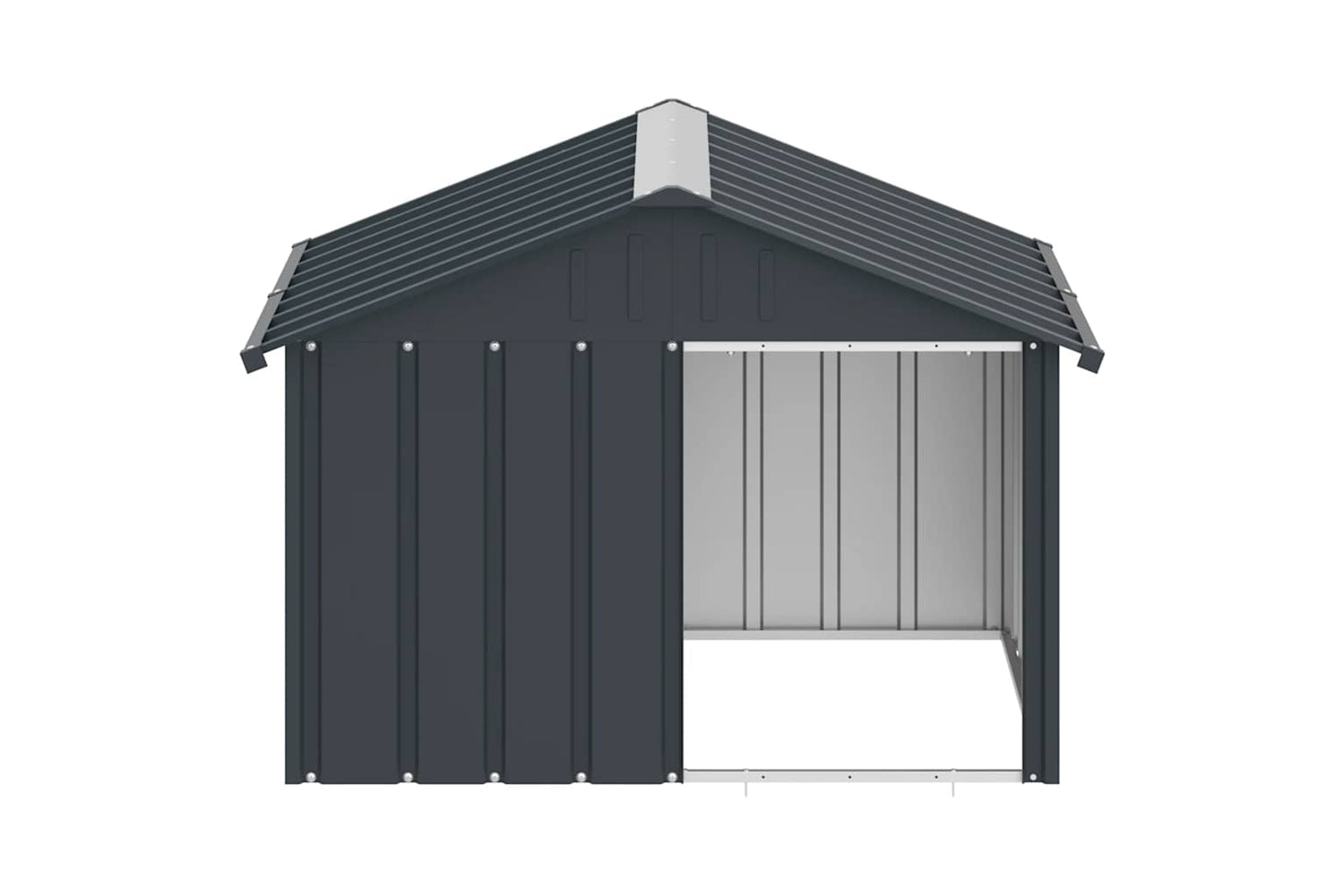 vidaXL 171540 Dog House Anthracite 116.5x103x81.5cm Galvanised Steel-4