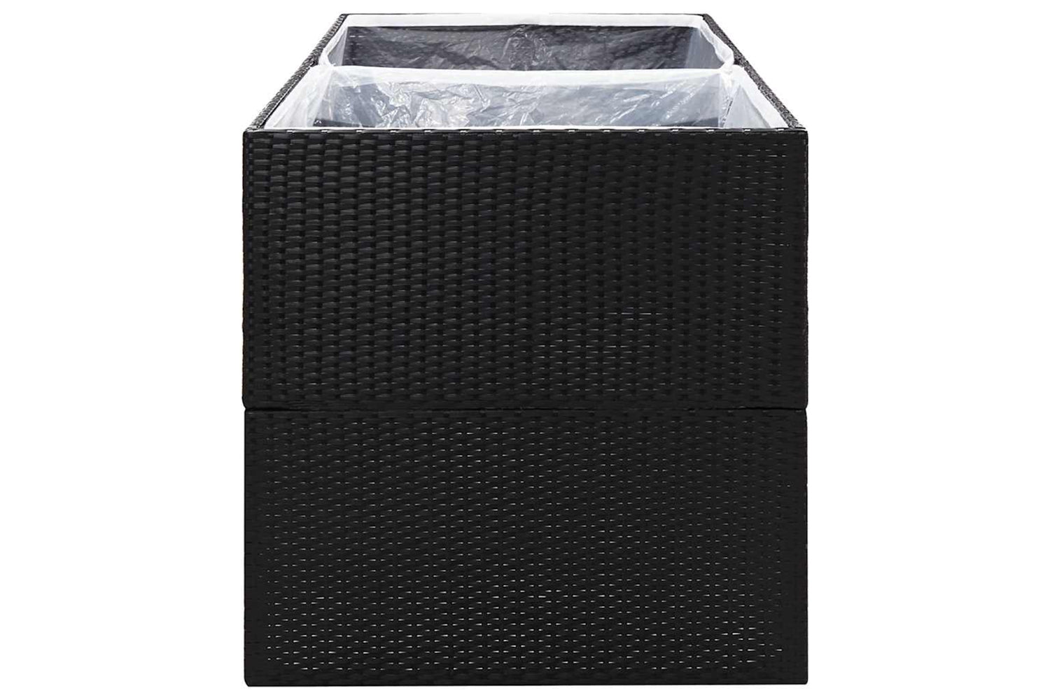 vidaXL 319174 Garden Planter Black 157x80x80cm Poly Rattan-4