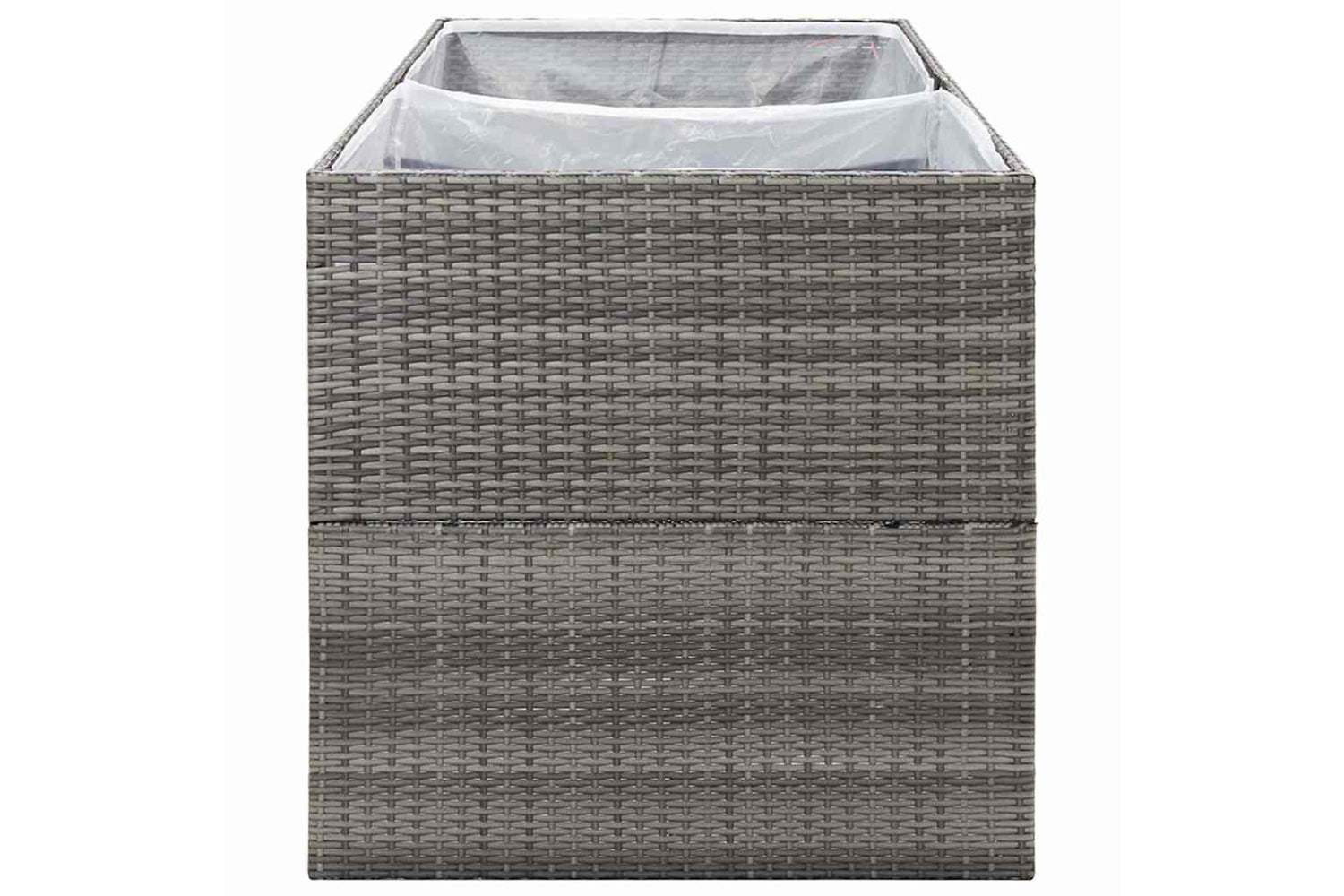 vidaXL 319178 Garden Planter Grey 157x80x80cm Poly Rattan-4
