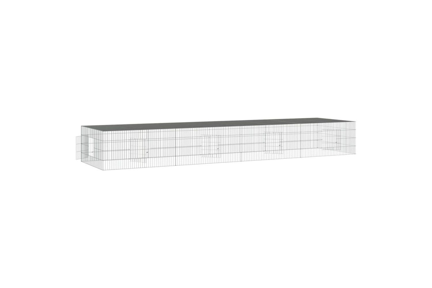 vidaXL 171565 4-panel Rabbit Cage 433x109x54cm Galvanised Iron-3
