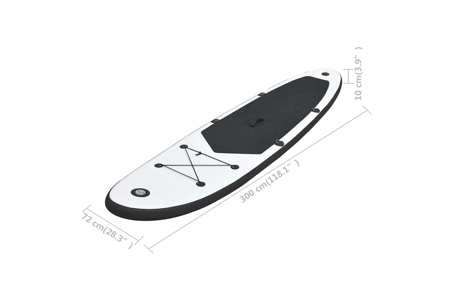 Vidaxl Inflatable Stand Up Paddleboard Set Black And White-9