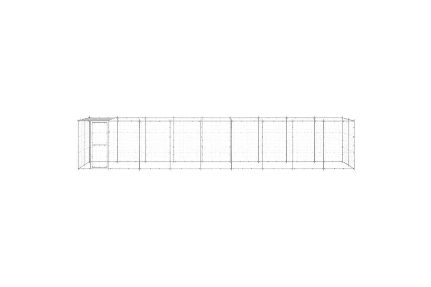 Vidaxl 3082306 Outdoor Dog Kennel Galvanised Steel With Roof 21.78 M2-3