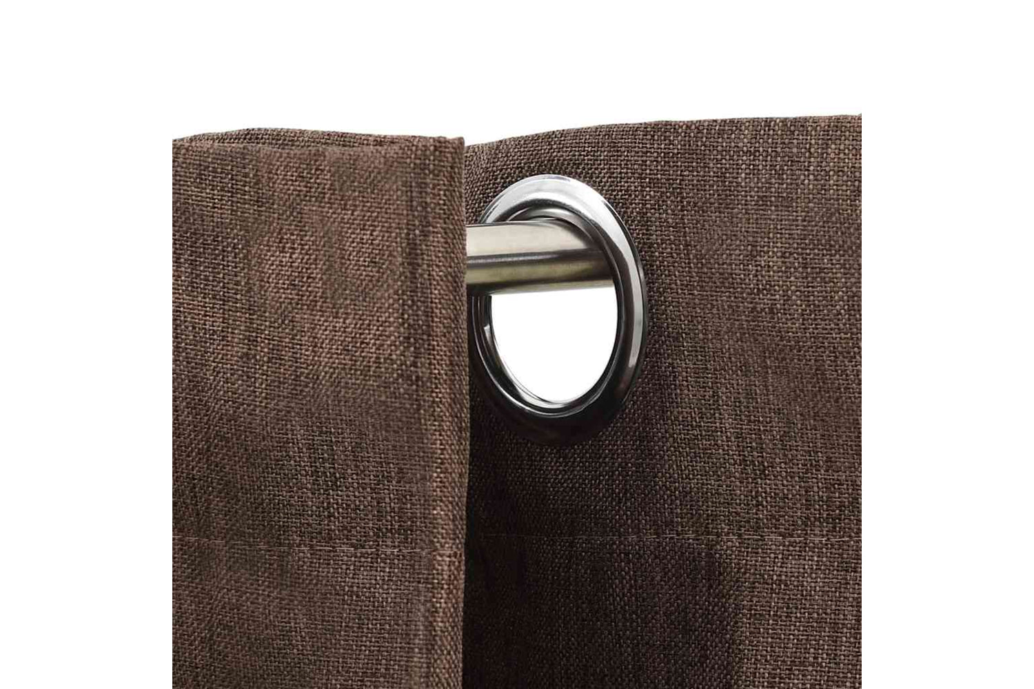 Vidaxl Linen-look Blackout Curtain With Grommets Taupe 290x245cm-3