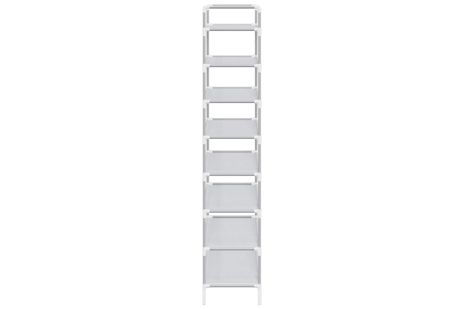 Vidaxl 330043 Shoe Rack With 8 Shelves Metal And Non-woven Fabric Silver-4