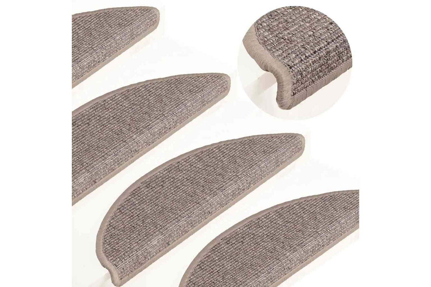 vidaXL 326896 Stair Mats Self-adhesive 15 Pcs 56x17x3cm Dark Beige-6