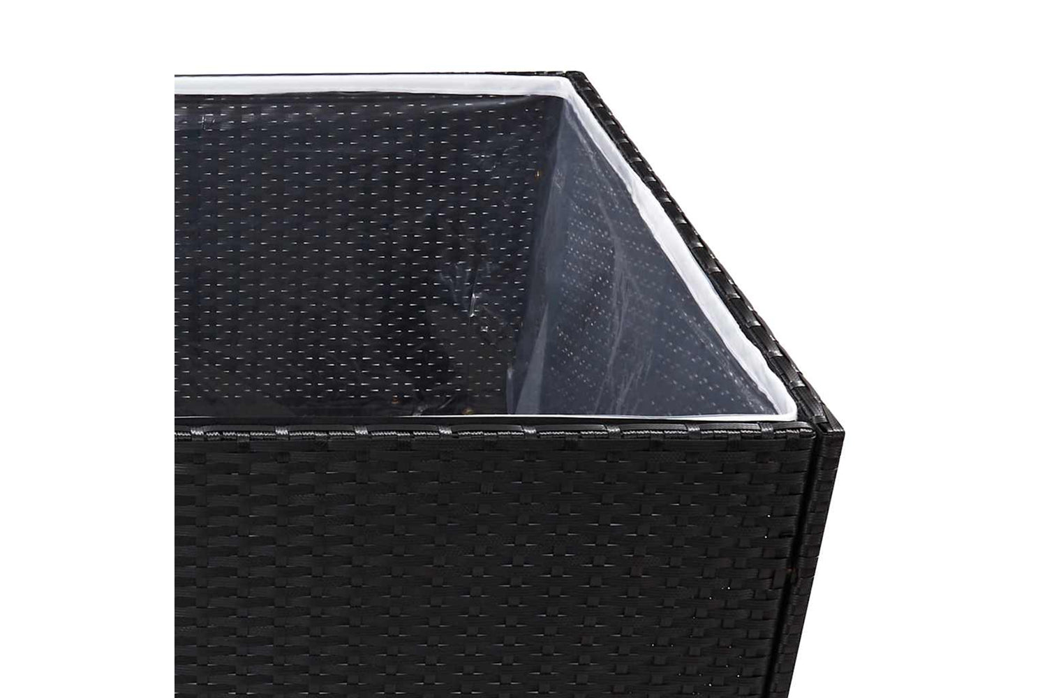 vidaXL 319174 Garden Planter Black 157x80x80cm Poly Rattan-5