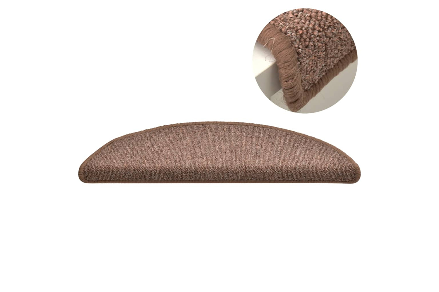 vidaXL 322366 Carpet Stair Treads 15 Pcs Brown 56x17x3cm-3