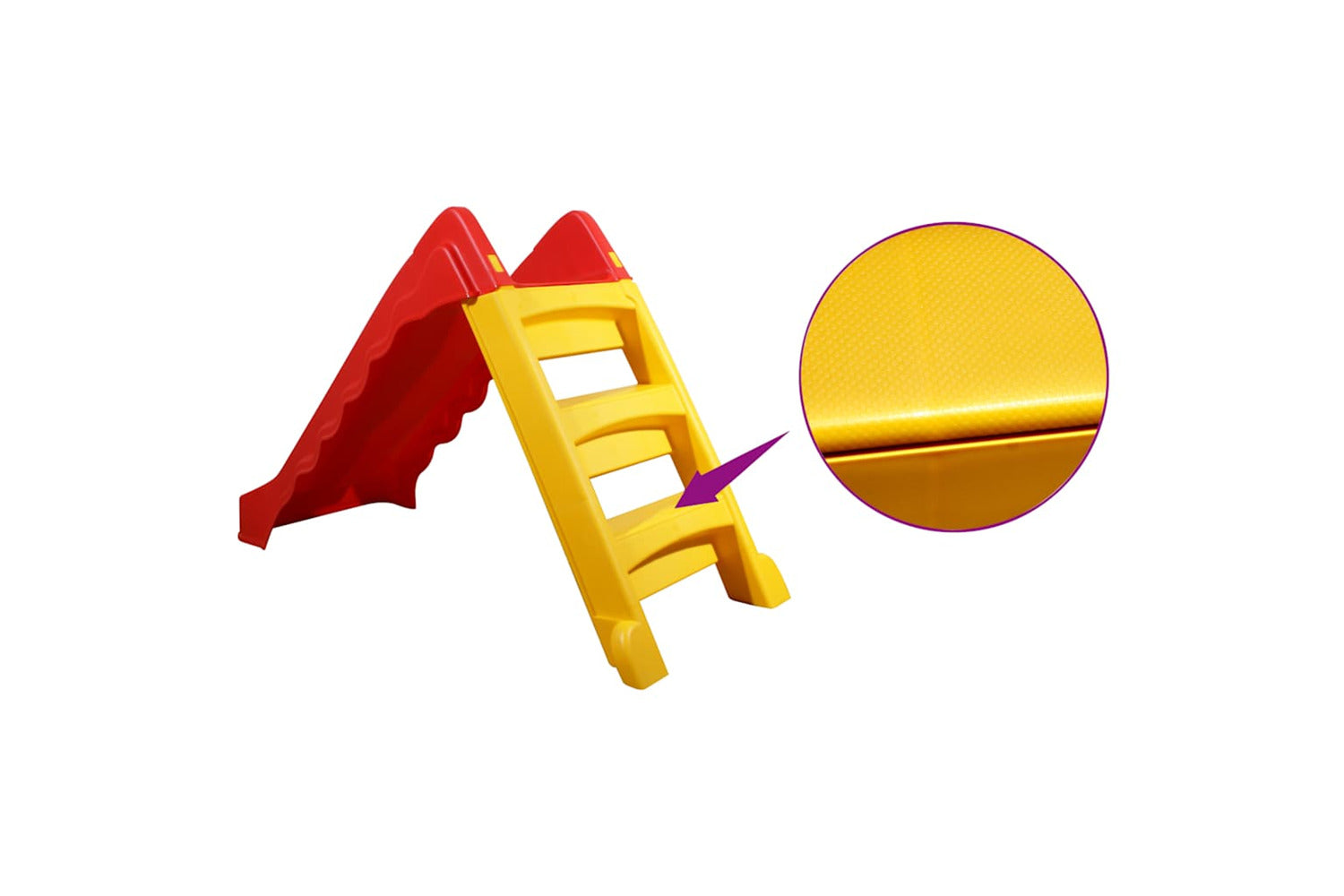 Vidaxl Foldable Slide For Kids Indoor Outdoor Red And Yellow-6