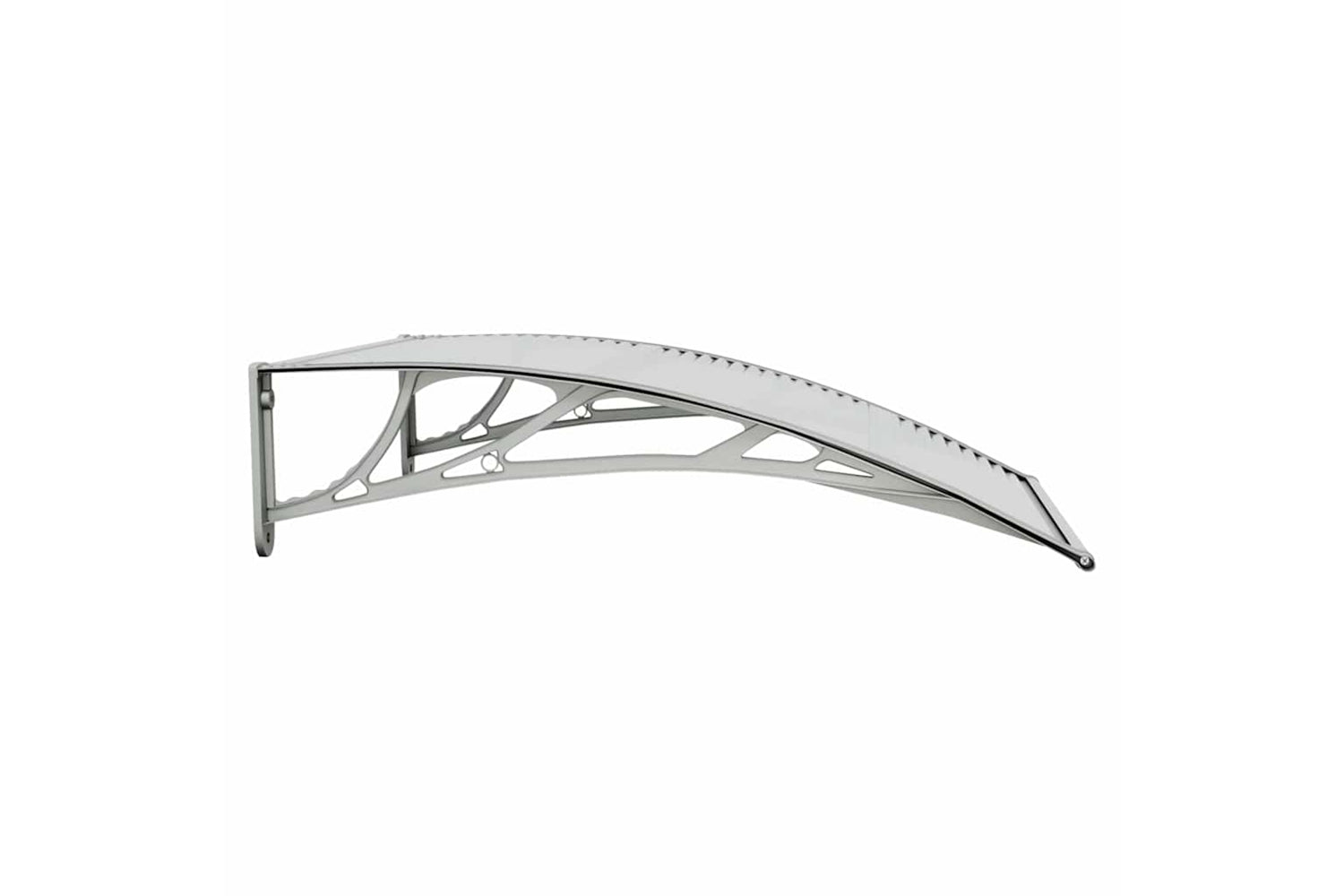 vidaXL 153589 Door Canopy Grey And Transparent 100x80cm Polycarbonate-4