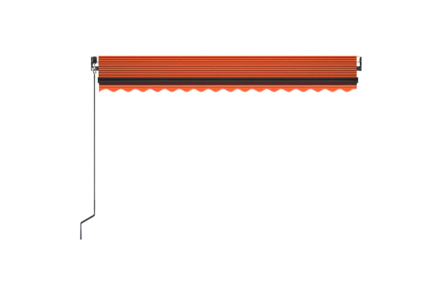 vidaXL 3069200 Manual Retractable Awning 450x350cm Orange And Brown-3