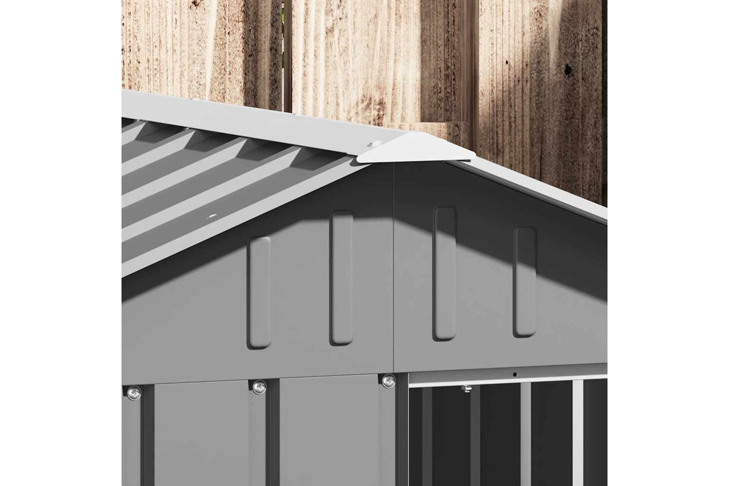 vidaXL 171543 Dog House Grey 116.5x153x81.5cm Galvanised Steel-3