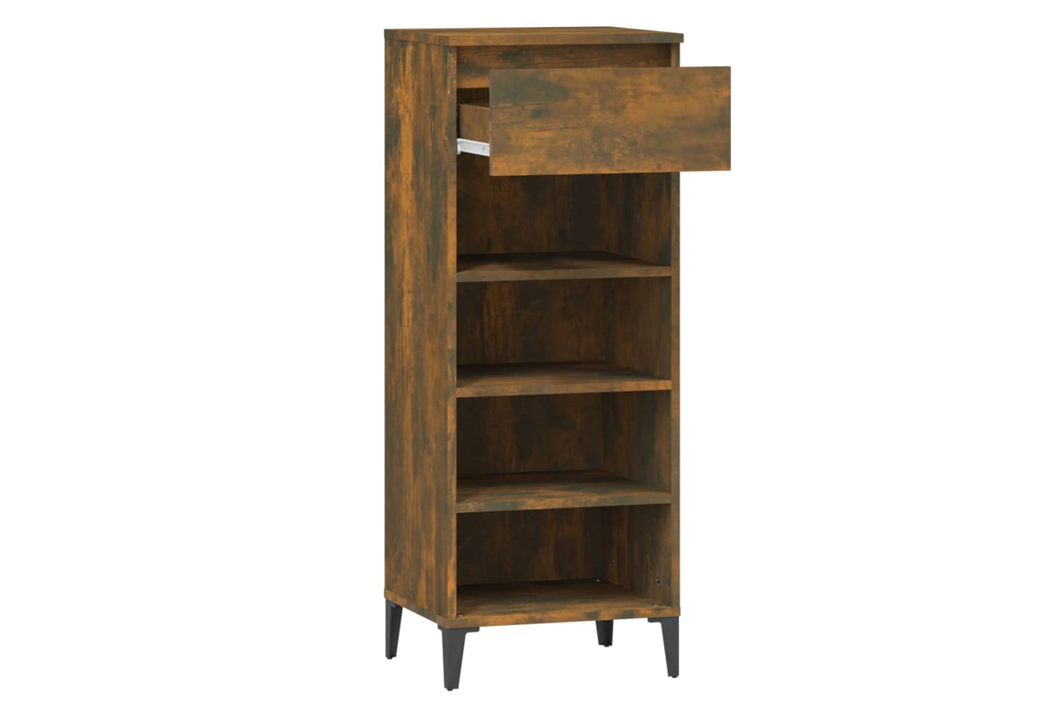 vidaXL 819785 Shoe Rack Smoked Oak 40x36x105cm Engineered Wood-5