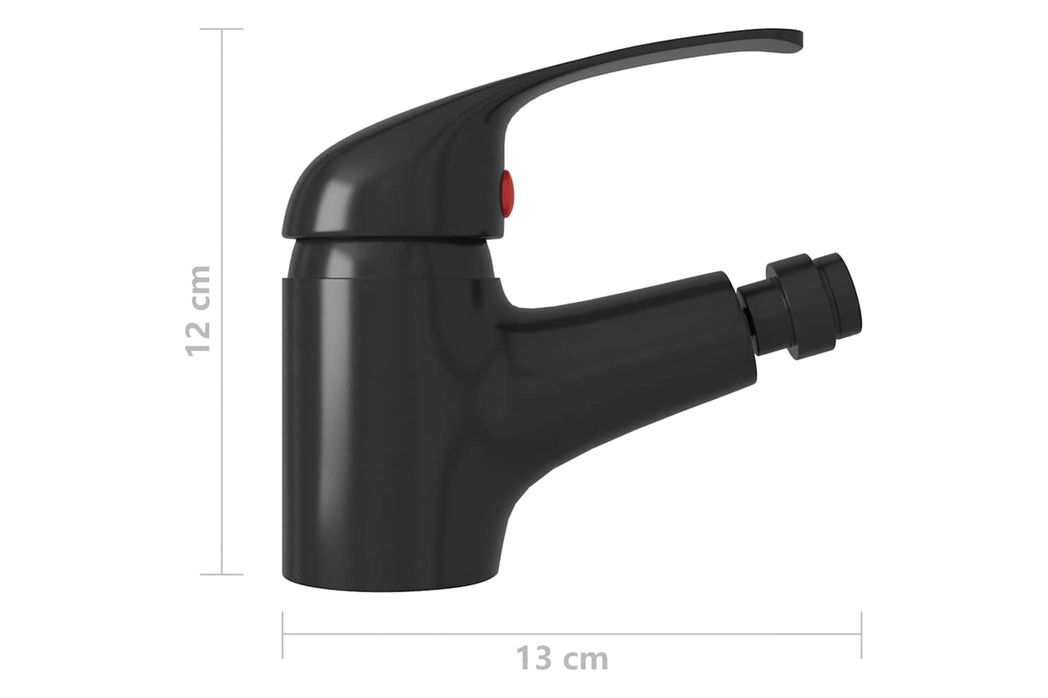 vidaXL 149084 Bathroom Bidet Mixer Tap Black 13x12cm-4