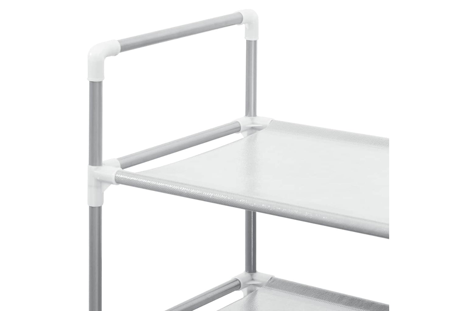 Vidaxl 330043 Shoe Rack With 8 Shelves Metal And Non-woven Fabric Silver-5