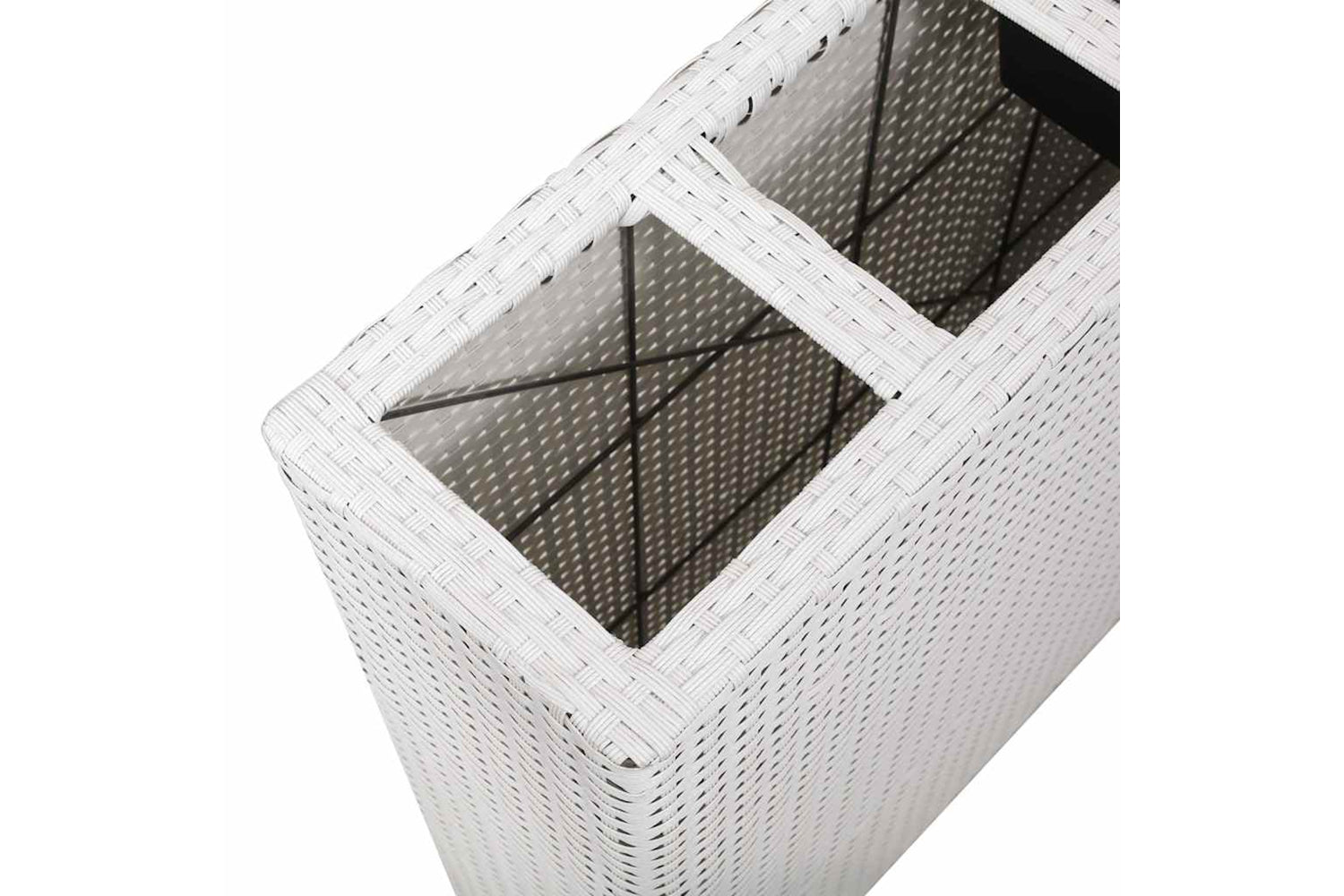 Vidaxl 279081 Garden Raised Bed With 4 Pots 2 Pcs Poly Rattan White(2x45427)-6