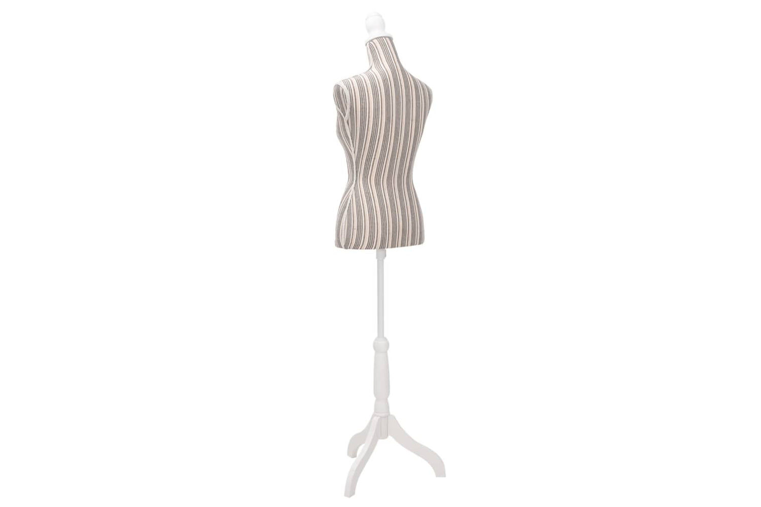Vidaxl 30031 Ladies Bust Display Mannequin Linen With Stripes-4