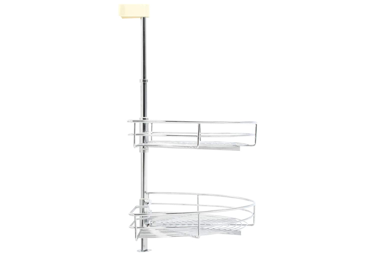 Vidaxl 2-tier Kitchen Wire Basket Silver 180 Degree 75x38x80 Cm-5