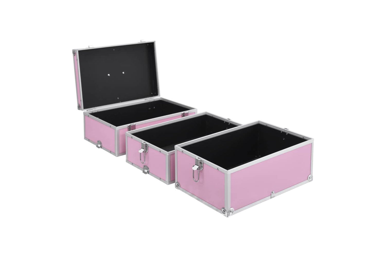 vidaXL 91841 Make-up Case 37x24x40cm Pink Aluminium-6