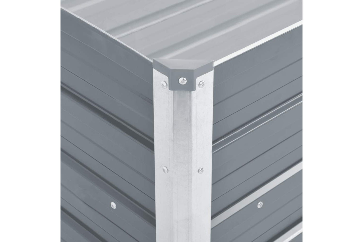 Vidaxl Garden Raised Bed Galvanised Steel 100x40x45 Cm Grey-4