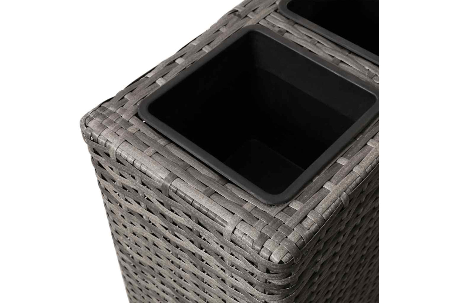 Vidaxl 279080 Garden Raised Bed With 4 Pots 2 Pcs Poly Rattan Grey(2x45426)-5