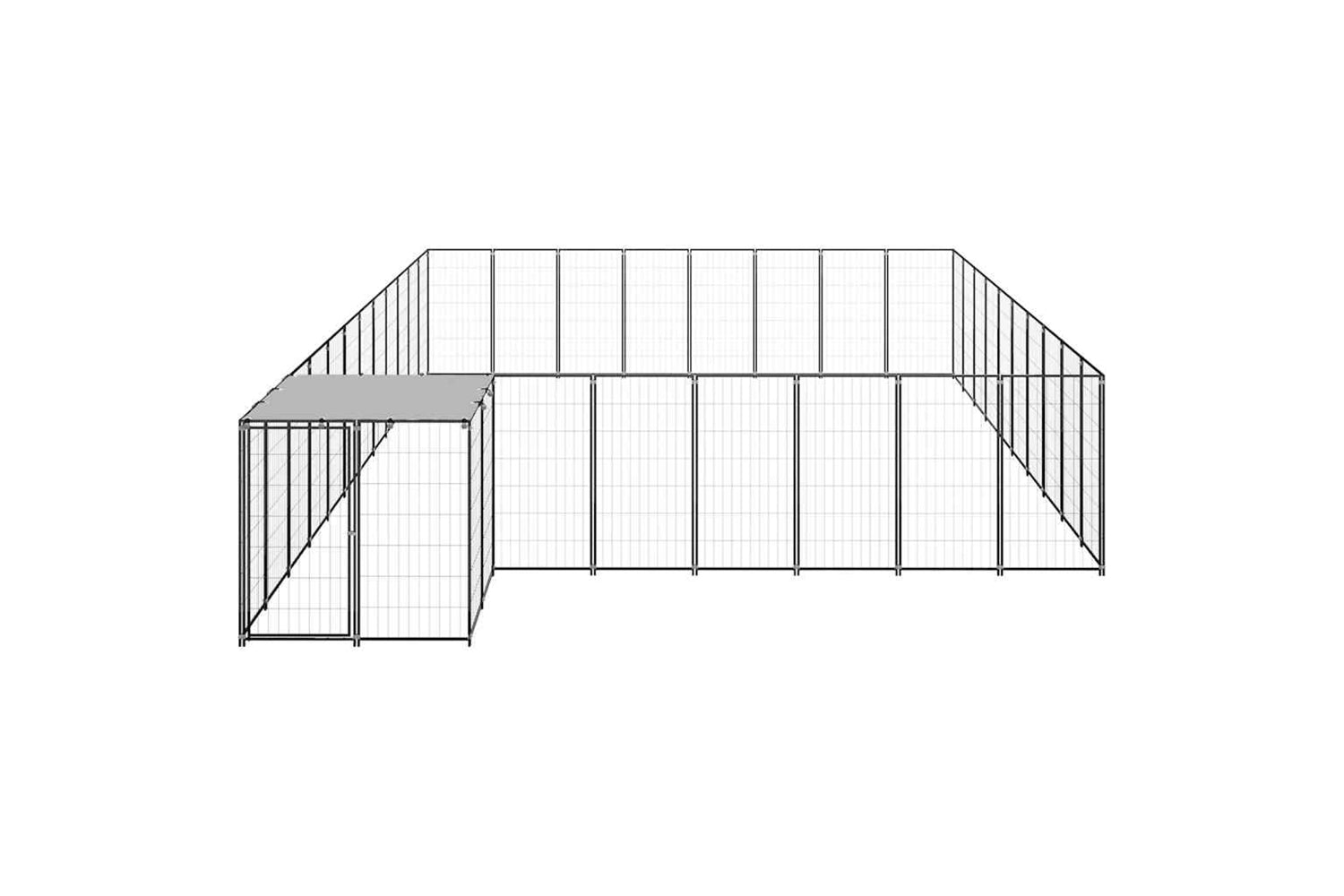 Vidaxl 3082229 Dog Kennel Black 25.41 M2 Steel-2