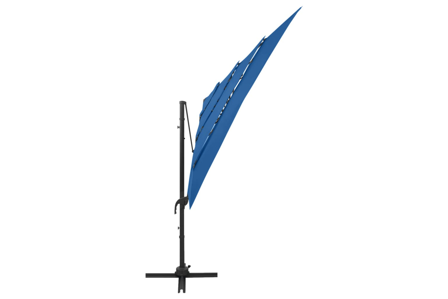 vidaXL 313827 4-tier Parasol With Aluminium Pole Azure Blue 250x250cm-4