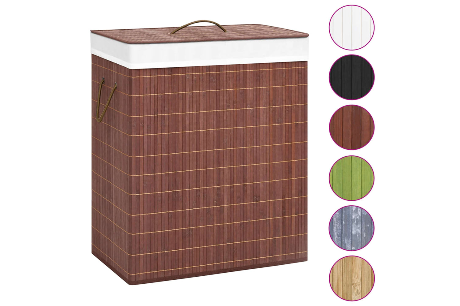 Vidaxl 320748 Bamboo Laundry Basket Brown 100 L-2