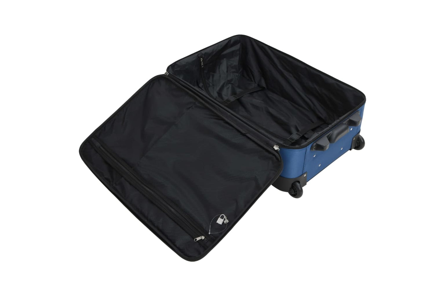 vidaXL 4002829 5 Piece Travel Luggage Set Bule Fabric-9
