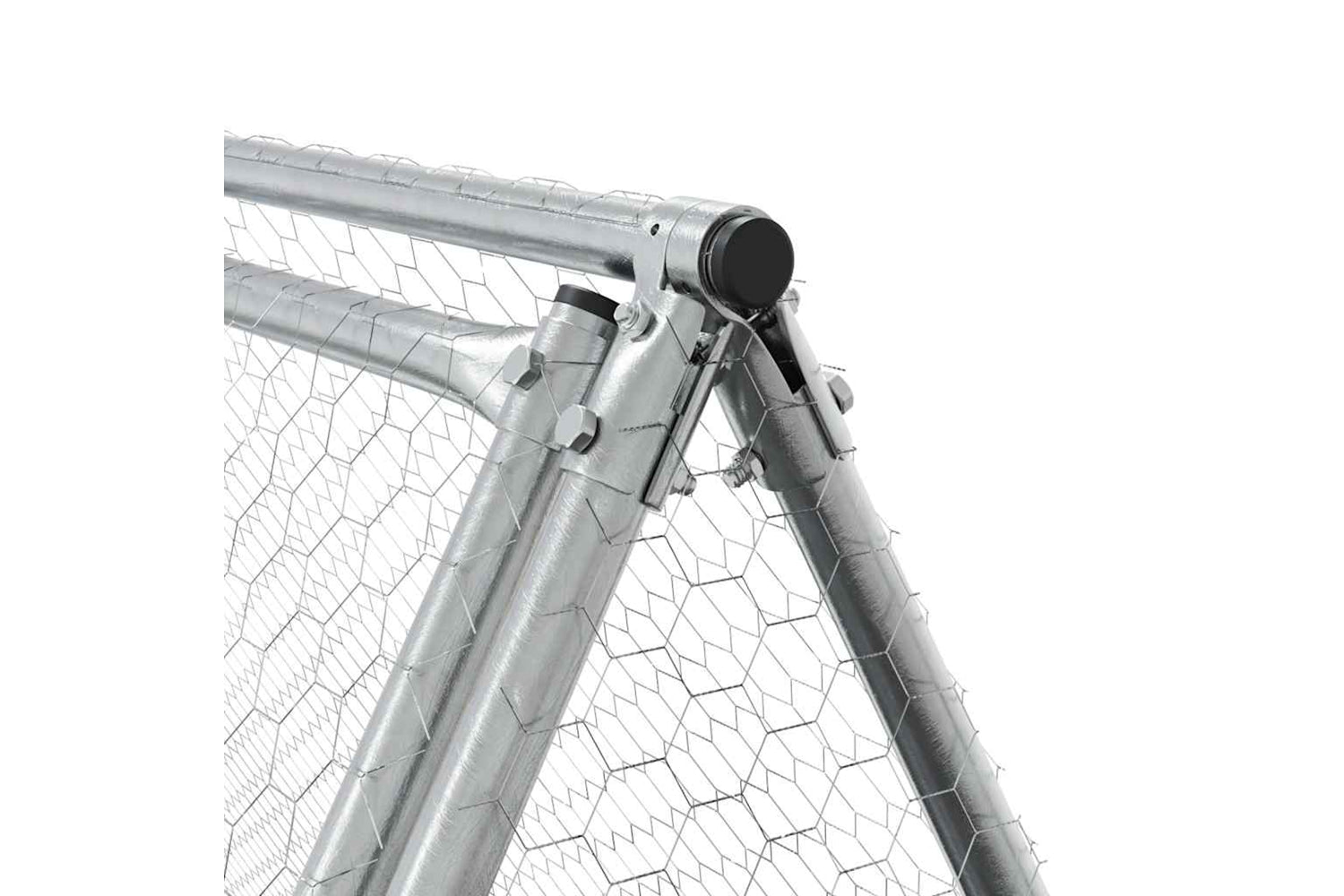 Vidaxl Chicken Cage Silver 200x105x91 Cm Galvanised Steel-7
