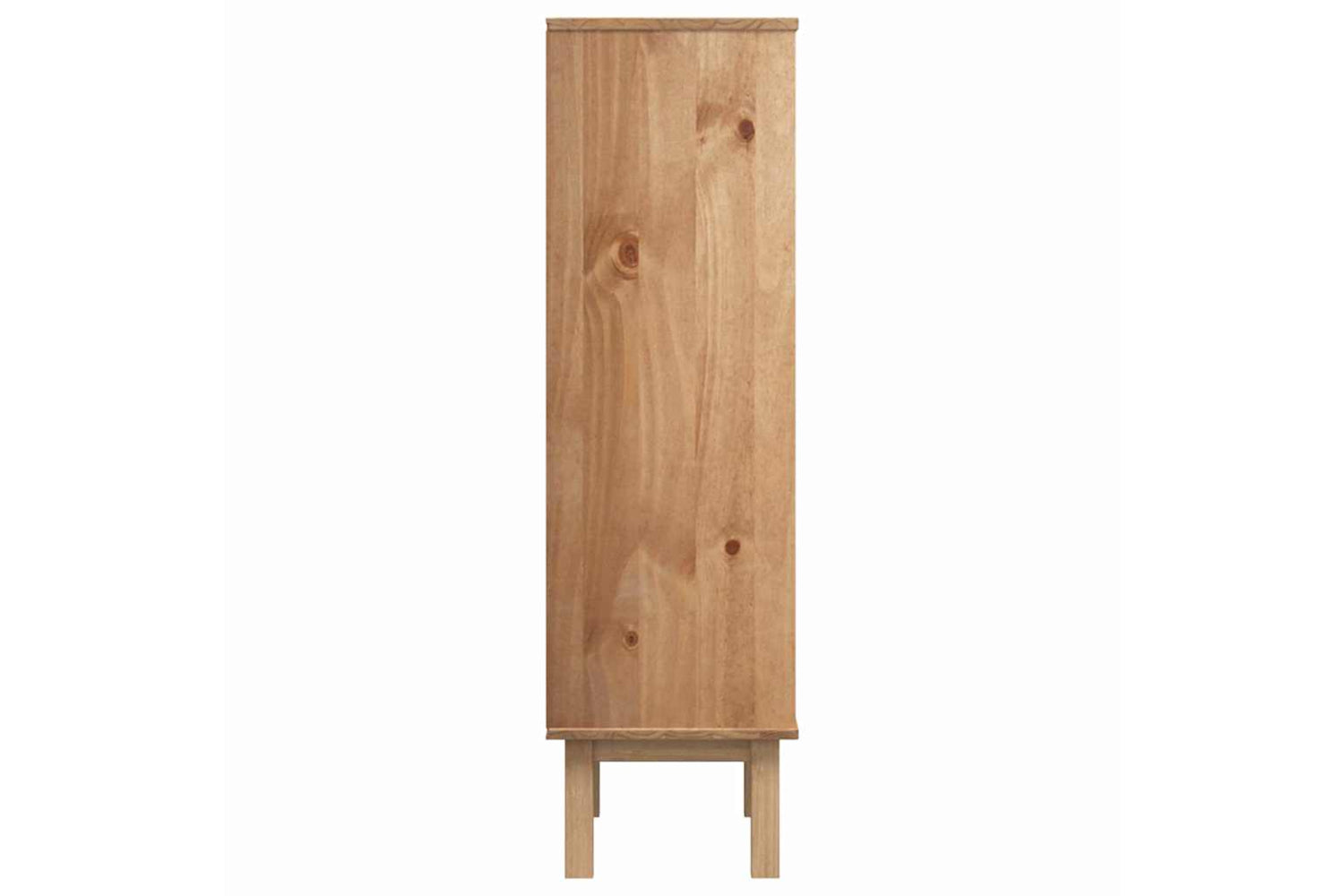Vidaxl Shoe Cabinet Otta With 3 Drawers Brown&grey Solid Wood Pine-4