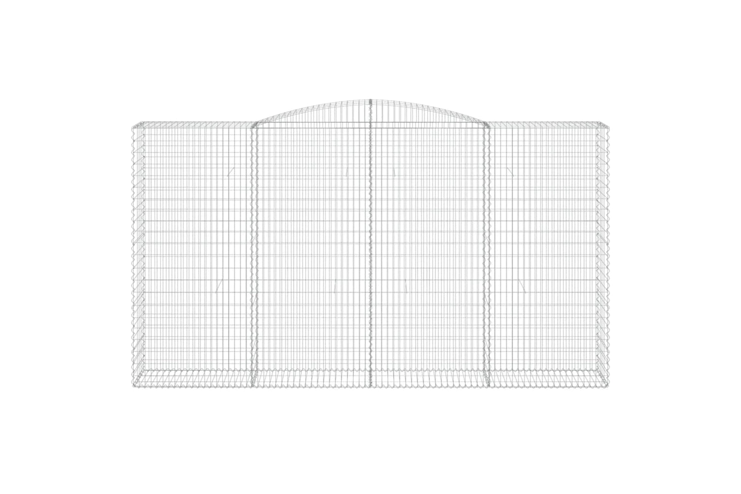 vidaXL 153541 Arched Gabion Basket 400x50x220/240cm Galvanised Iron-2