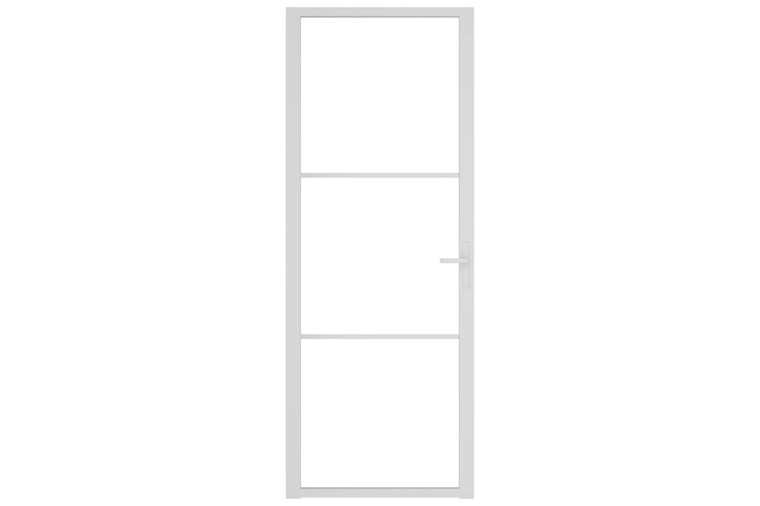 vidaXL 350568 Interior Door 76x201.5cm White Esg Glass And Aluminium-2