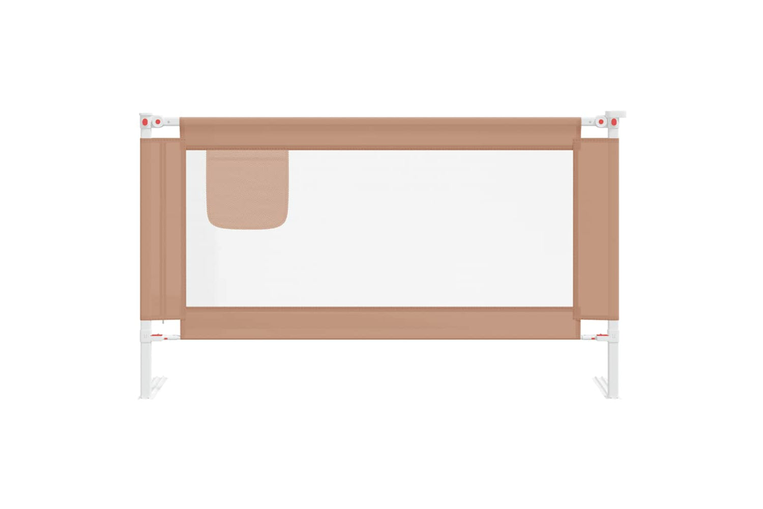 Vidaxl Toddler Safety Bed Rail Taupe 140x25 Cm Fabric-2