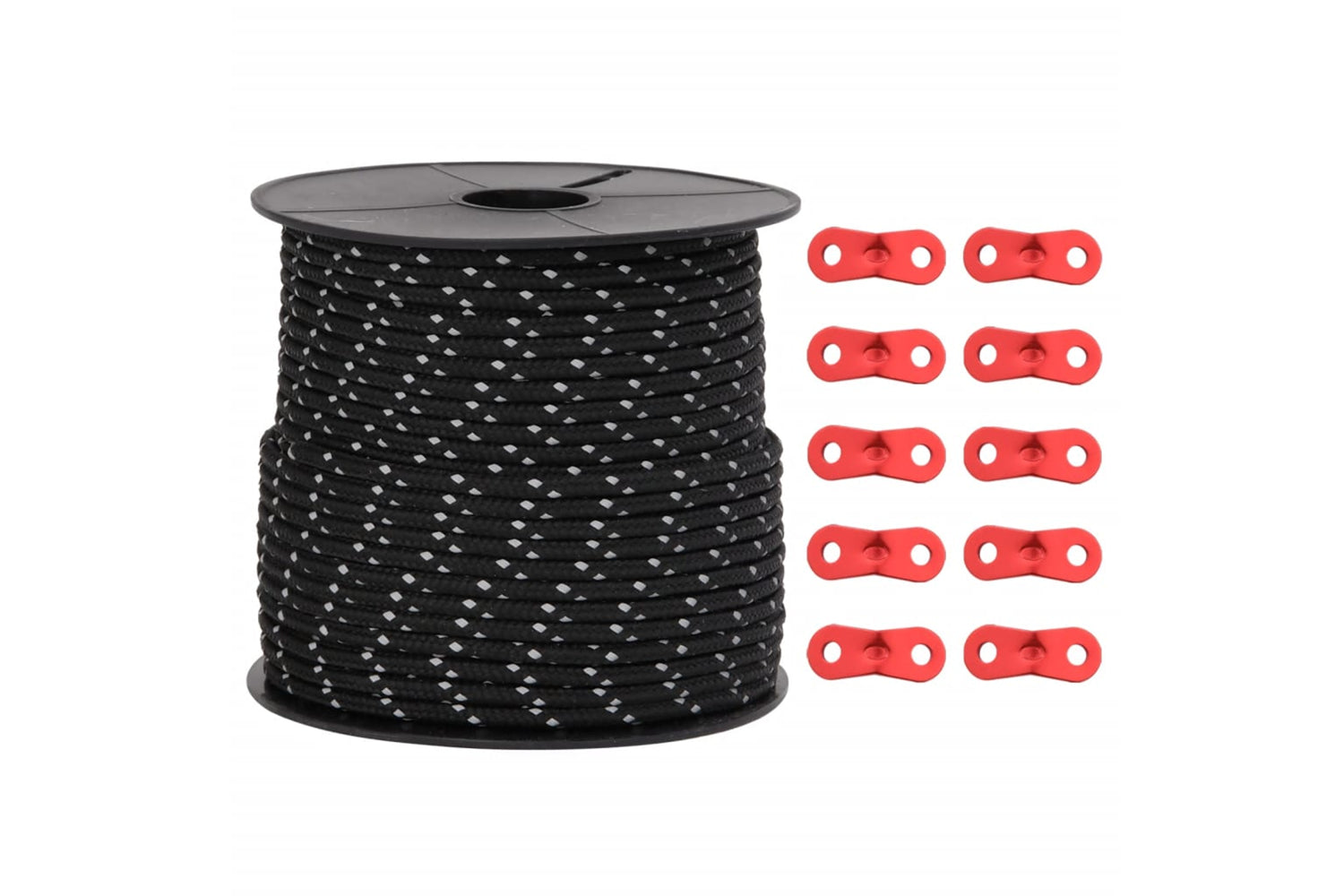 vidaXL 4008125 Tent Guy Rope With Reflective Strips And Spanners 50 M 4mm-2
