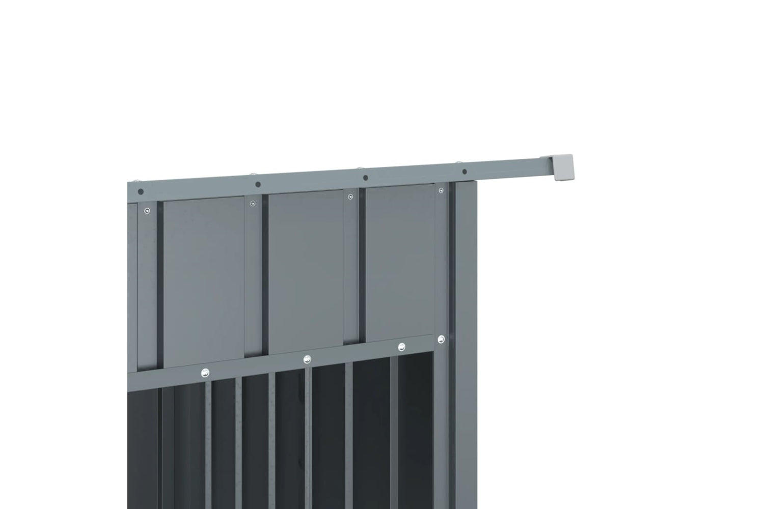 vidaXL 172572 Dog House With Roof Anthracite 153x91x110cm Galvanised Steel-6