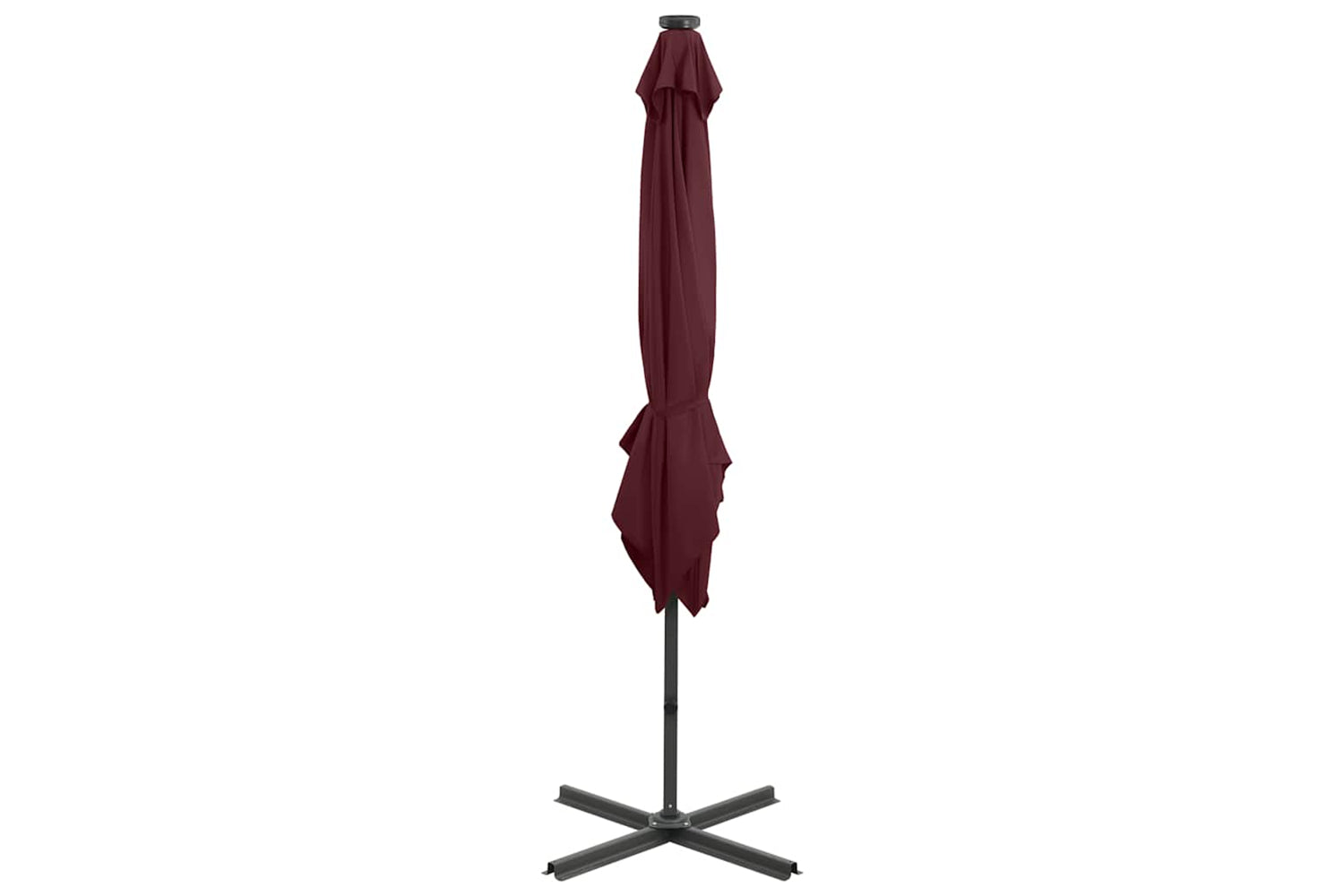 Vidaxl 312326 Cantilever Umbrella With Pole And Led Lights Bordeaux Red 250 Cm-6
