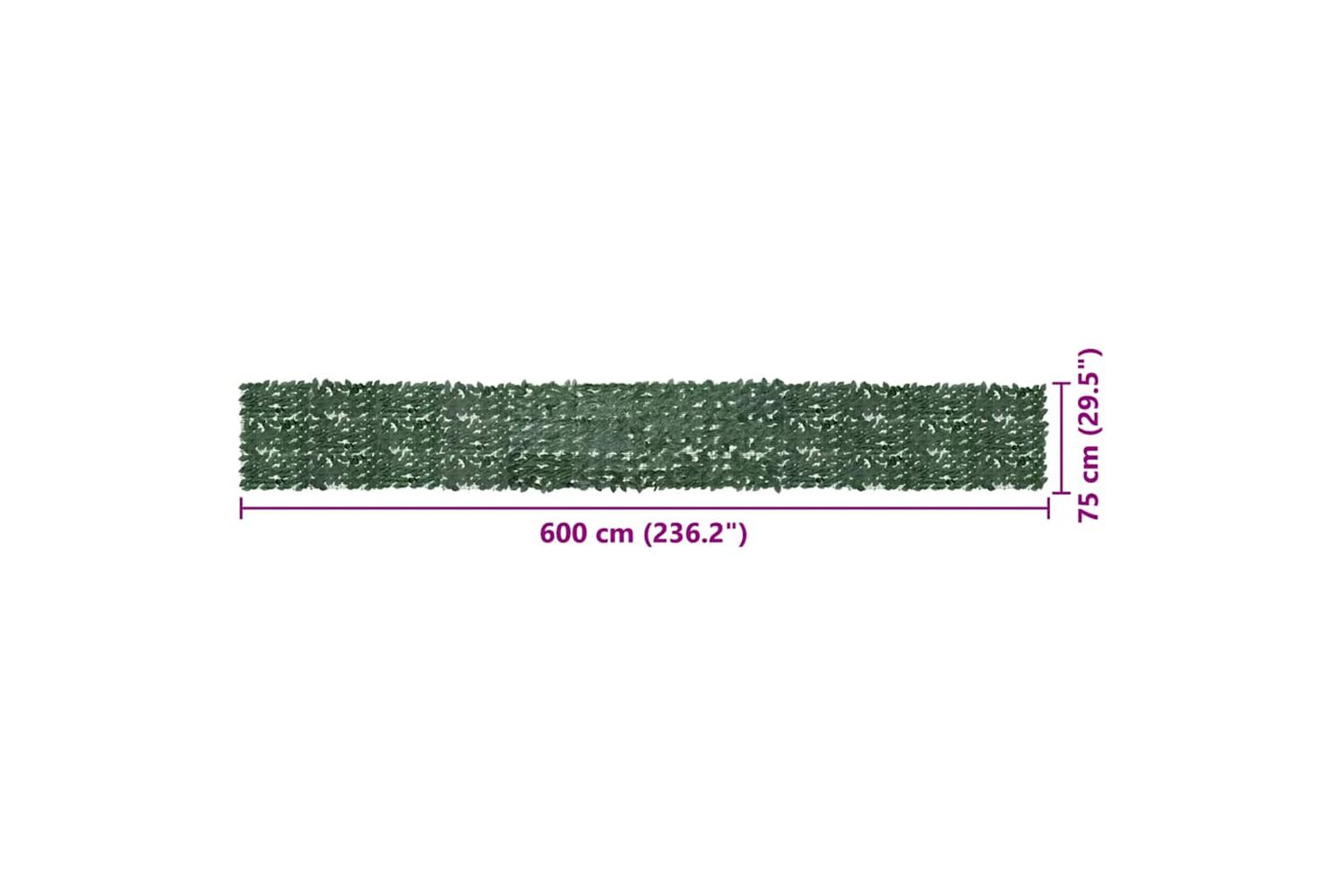 vidaXL 315486 Balcony Screen With Dark Green Leaves 600x75cm-6