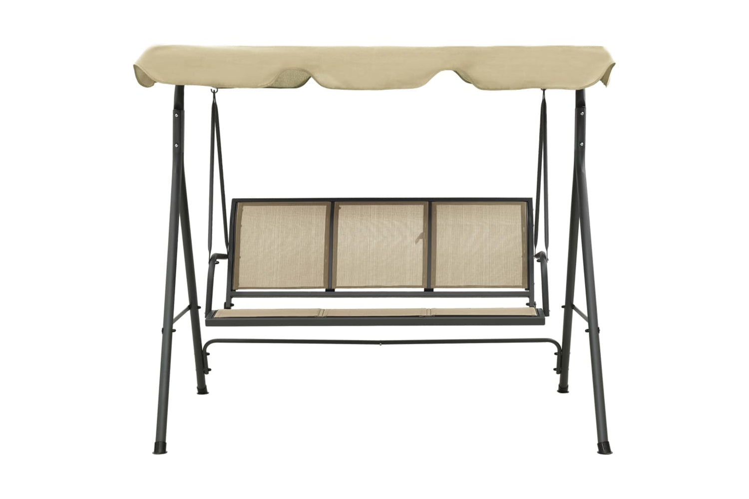 Vidaxl 313325 Garden Swing Chair With Canopy Anthracite And Sand-2