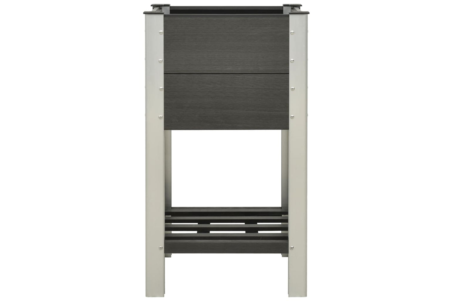 vidaXL 149013 Garden Raised Bed With Shelf 50x50x90cm Wpc Grey-2