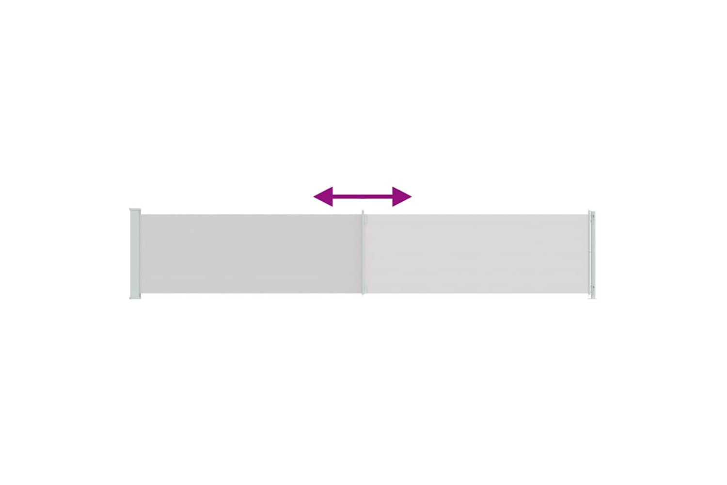 vidaXL 317950 Patio Retractable Side Awning 117x600cm Grey-6