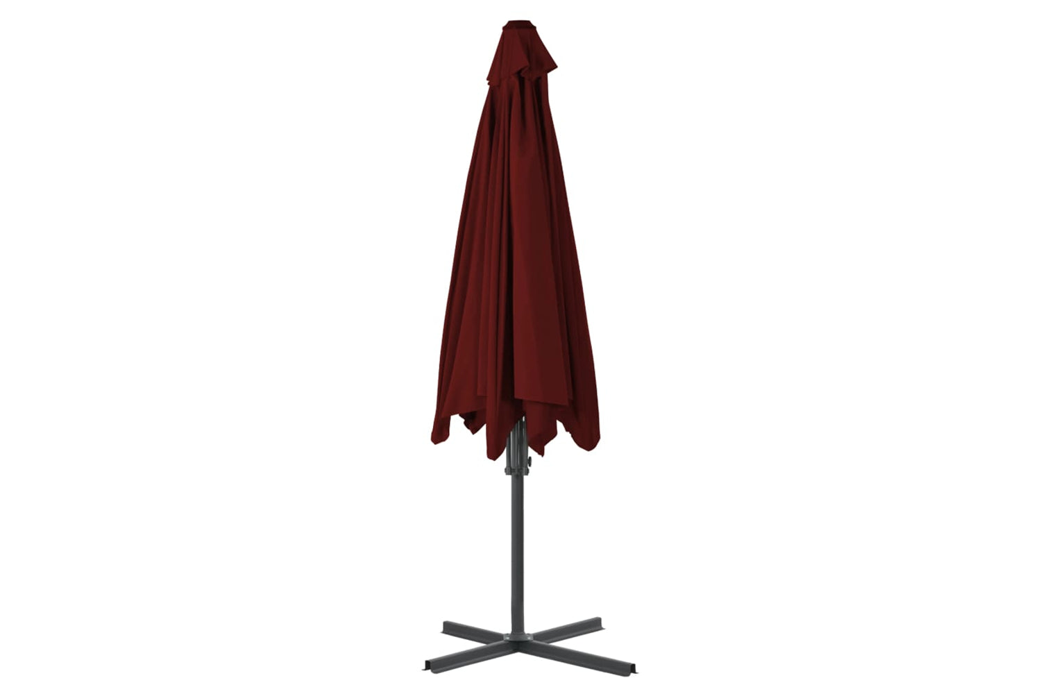vidaXL 312518 Outdoor Parasol With Steel Pole Bordeaux Red 300x230cm-4