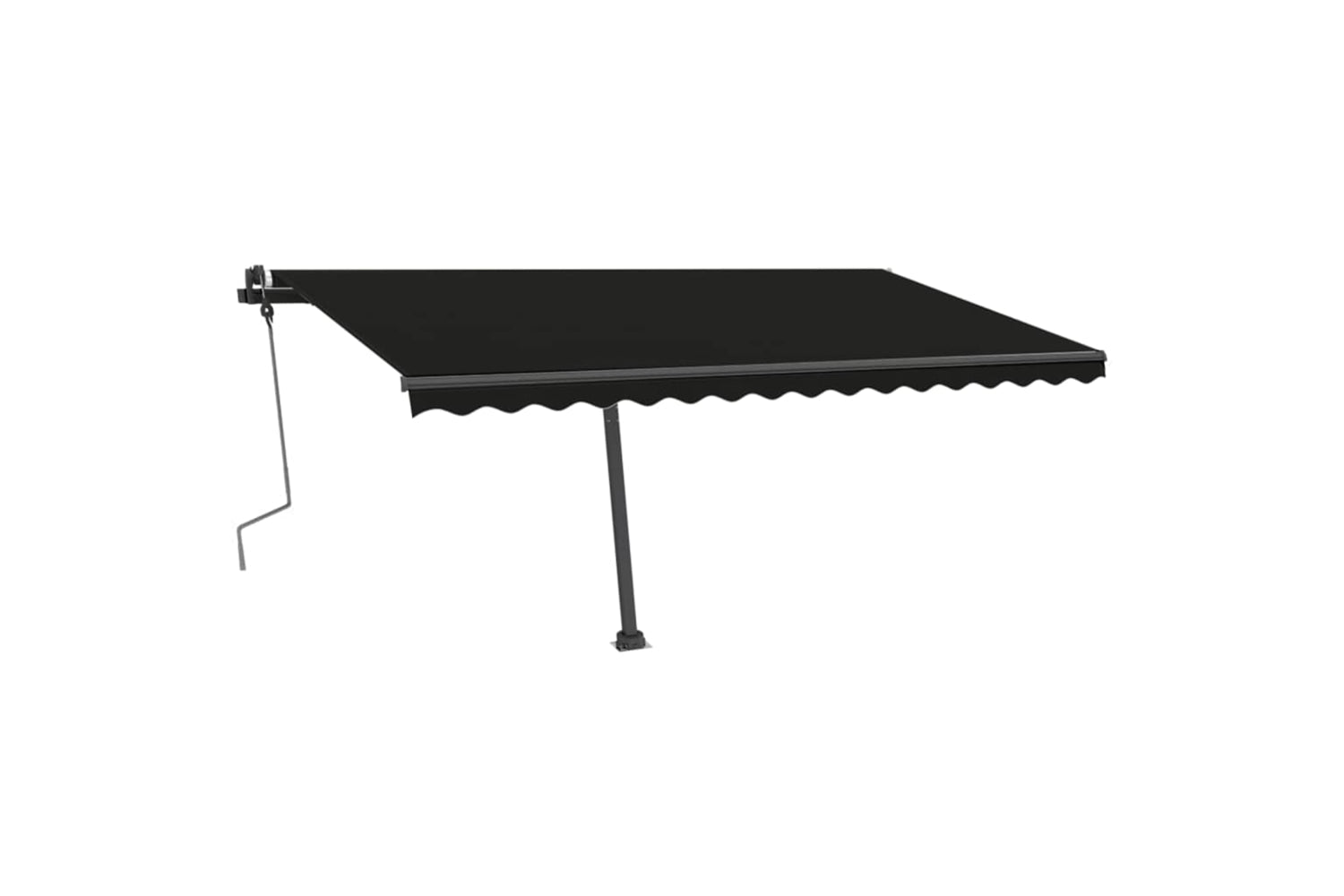 vidaXL 3069819 Freestanding Manual Retractable Awning 400x350cm Anthracite-2