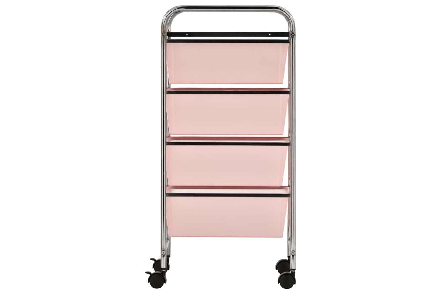 Vidaxl 320400 4-drawer Mobile Storage Trolley Pink Plastic-4