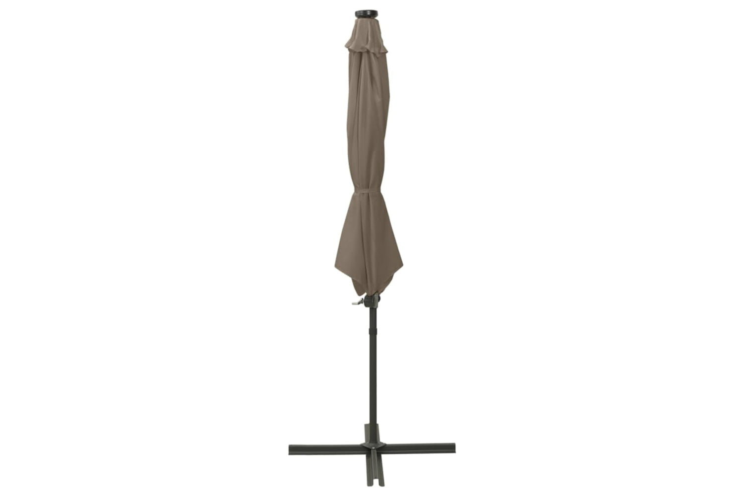 Vidaxl 312339 Cantilever Umbrella With Pole And Led Lights Taupe 300 Cm-2