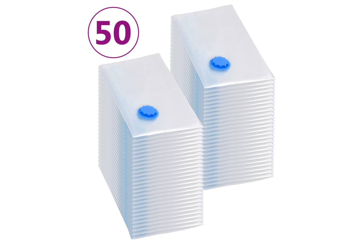 vidaXL 51334 Vacuum Travel Storage Bags Clothing Bags 80x60cm 50 Pcs-2