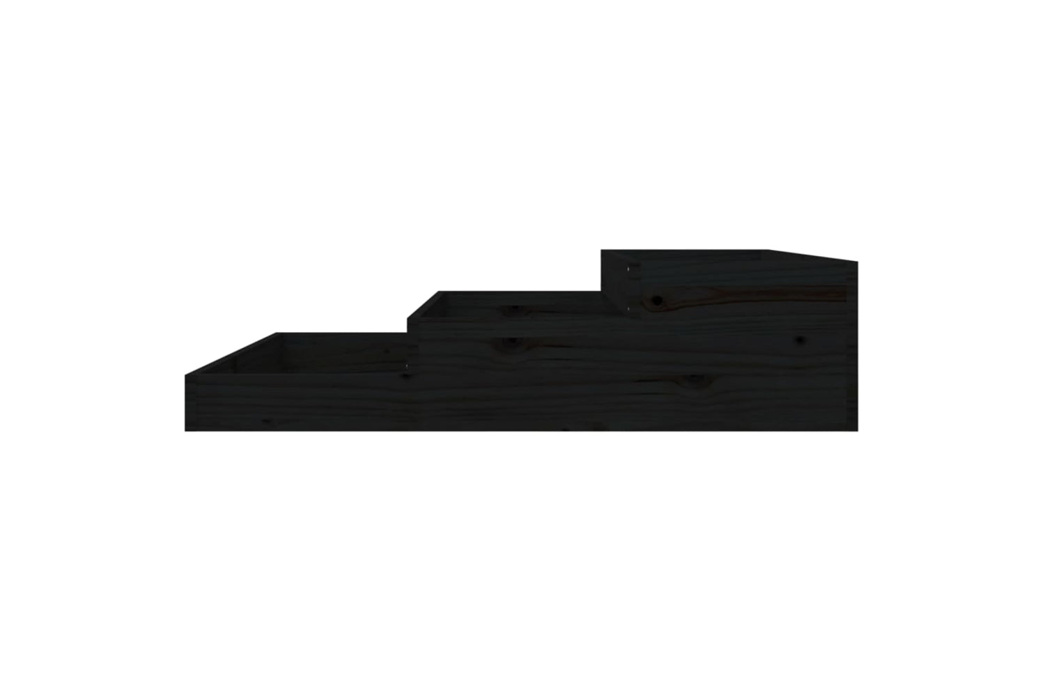 vidaXL 823917 Planter Black 107x107x27cm Solid Wood Pine-4